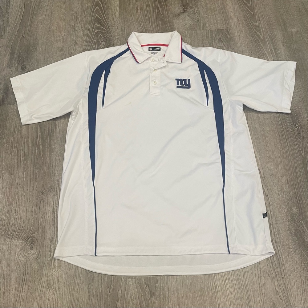 NFL Team Apparel New York Giants White Polo Shirt Size XL